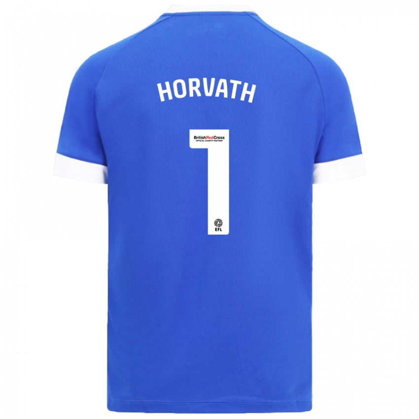 Børn Ethan Horvath #1 Himmelblå Hjemmebane Spillertrøjer 2024/25 Trøje T-Shirt