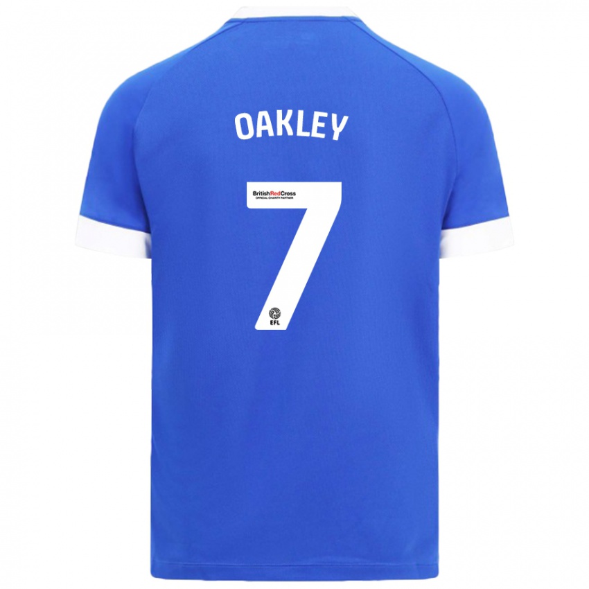 Børn Rhianne Oakley #7 Himmelblå Hjemmebane Spillertrøjer 2024/25 Trøje T-Shirt