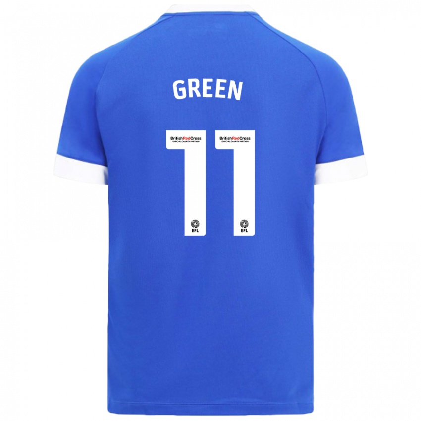 Børn Danielle Green #11 Himmelblå Hjemmebane Spillertrøjer 2024/25 Trøje T-Shirt