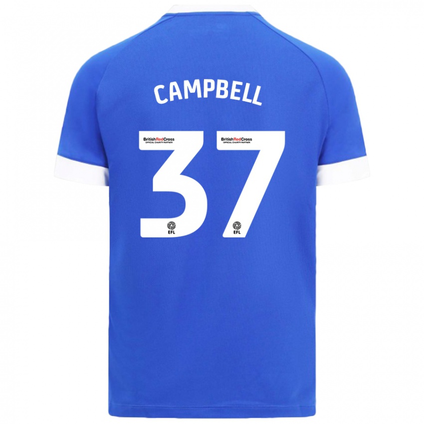 Børn Vontae Daley-Campbell #37 Himmelblå Hjemmebane Spillertrøjer 2024/25 Trøje T-Shirt