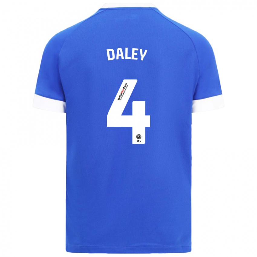 Børn Hannah Daley #4 Himmelblå Hjemmebane Spillertrøjer 2024/25 Trøje T-Shirt