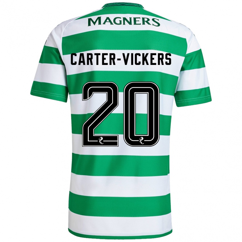 Børn Cameron Carter-Vickers #20 Grøn Hvid Hjemmebane Spillertrøjer 2024/25 Trøje T-Shirt