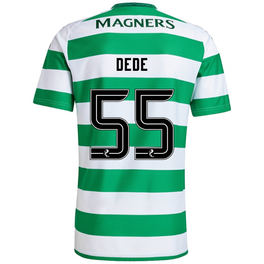 Børn Josh Dede #55 Grøn Hvid Hjemmebane Spillertrøjer 2024/25 Trøje T-Shirt