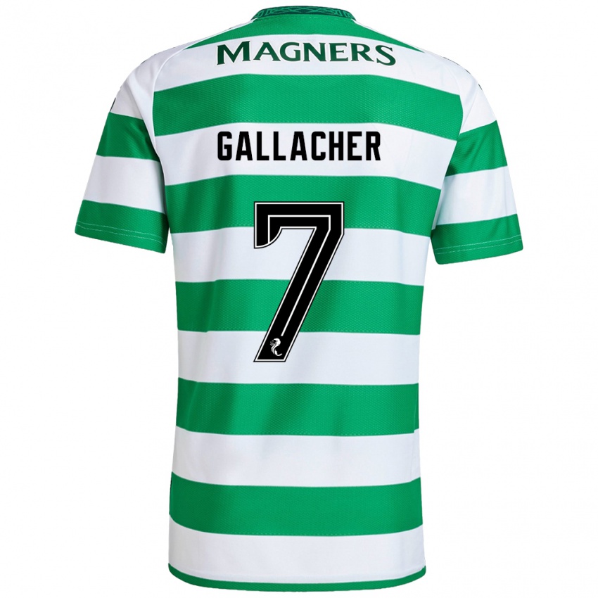 Børn Amy Gallacher #7 Grøn Hvid Hjemmebane Spillertrøjer 2024/25 Trøje T-Shirt