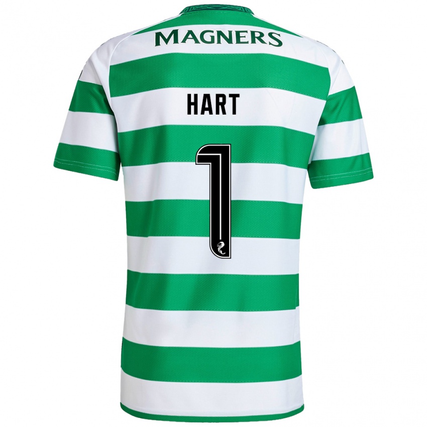 Børn Joe Hart #1 Grøn Hvid Hjemmebane Spillertrøjer 2024/25 Trøje T-Shirt