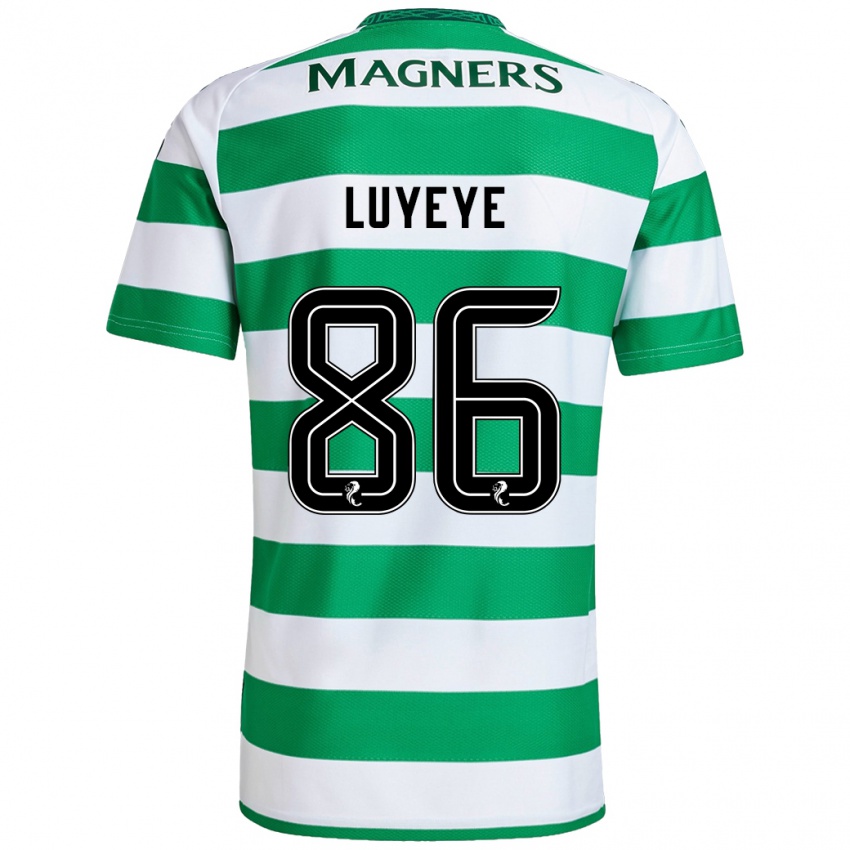 Børn Benny-Jackson Luyeye #86 Grøn Hvid Hjemmebane Spillertrøjer 2024/25 Trøje T-Shirt