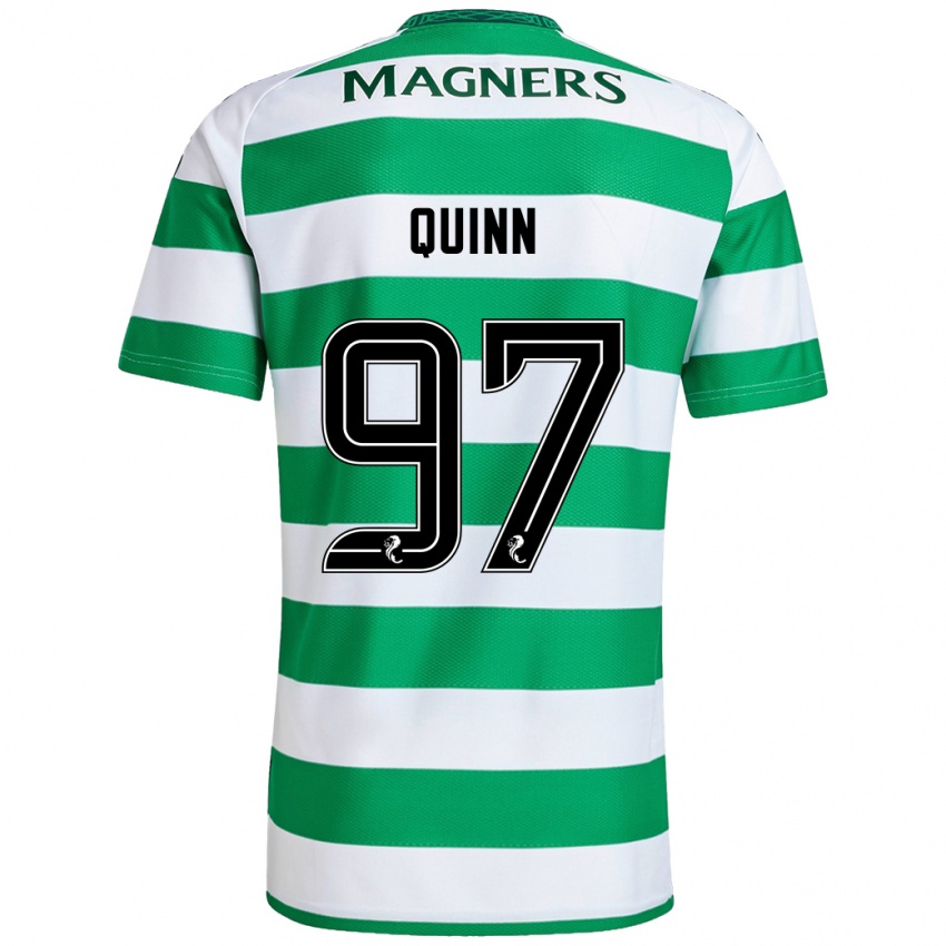 Børn Ben Quinn #97 Grøn Hvid Hjemmebane Spillertrøjer 2024/25 Trøje T-Shirt