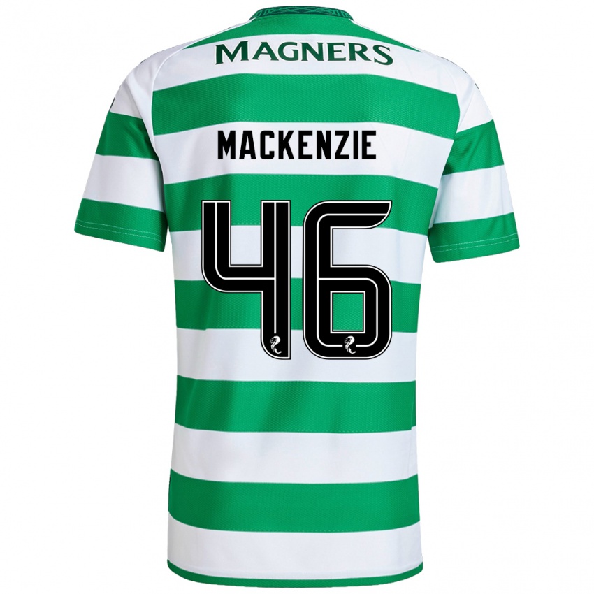 Børn Magnus Mackenzie #46 Grøn Hvid Hjemmebane Spillertrøjer 2024/25 Trøje T-Shirt