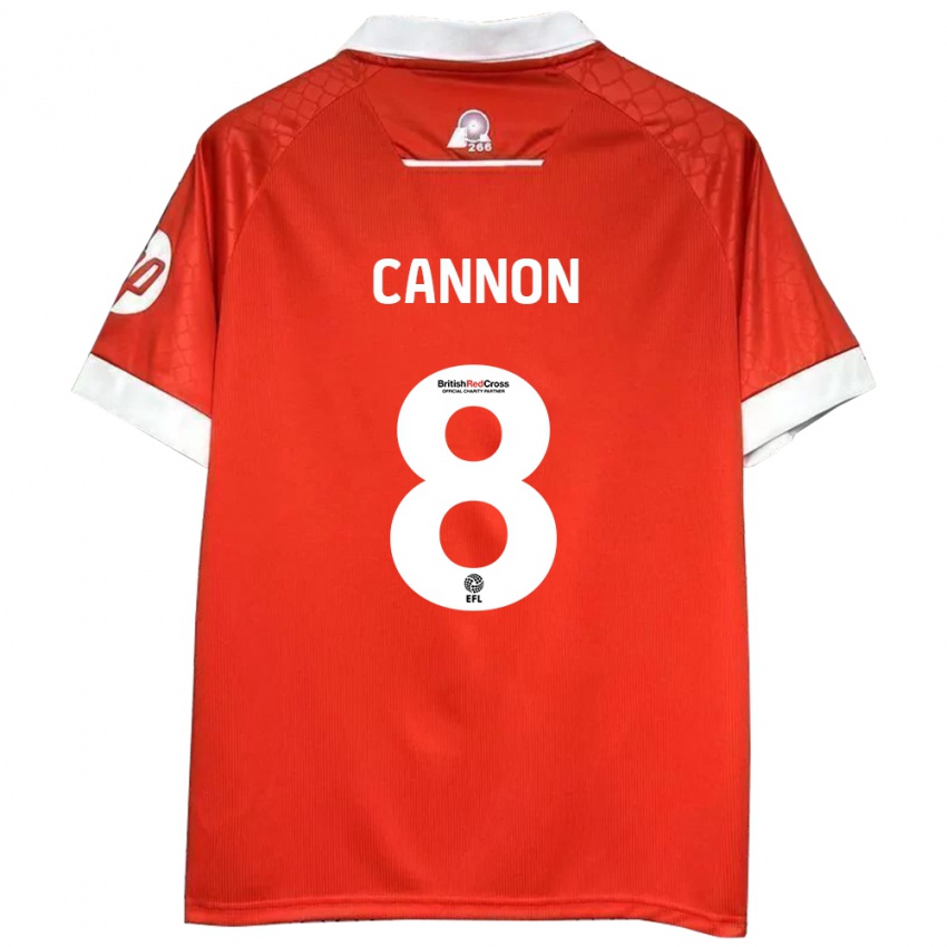 Børn Andy Cannon #8 Rød Hvid Hjemmebane Spillertrøjer 2024/25 Trøje T-Shirt