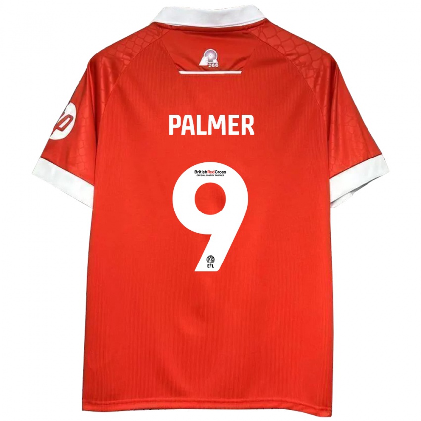 Børn Ollie Palmer #9 Rød Hvid Hjemmebane Spillertrøjer 2024/25 Trøje T-Shirt