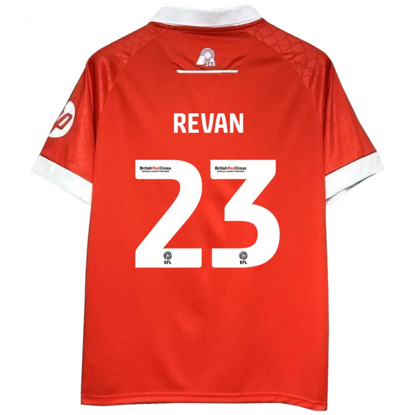 Børn Sebastian Revan #23 Rød Hvid Hjemmebane Spillertrøjer 2024/25 Trøje T-Shirt