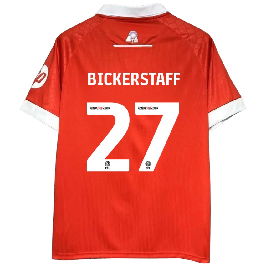 Børn Jake Bickerstaff #27 Rød Hvid Hjemmebane Spillertrøjer 2024/25 Trøje T-Shirt