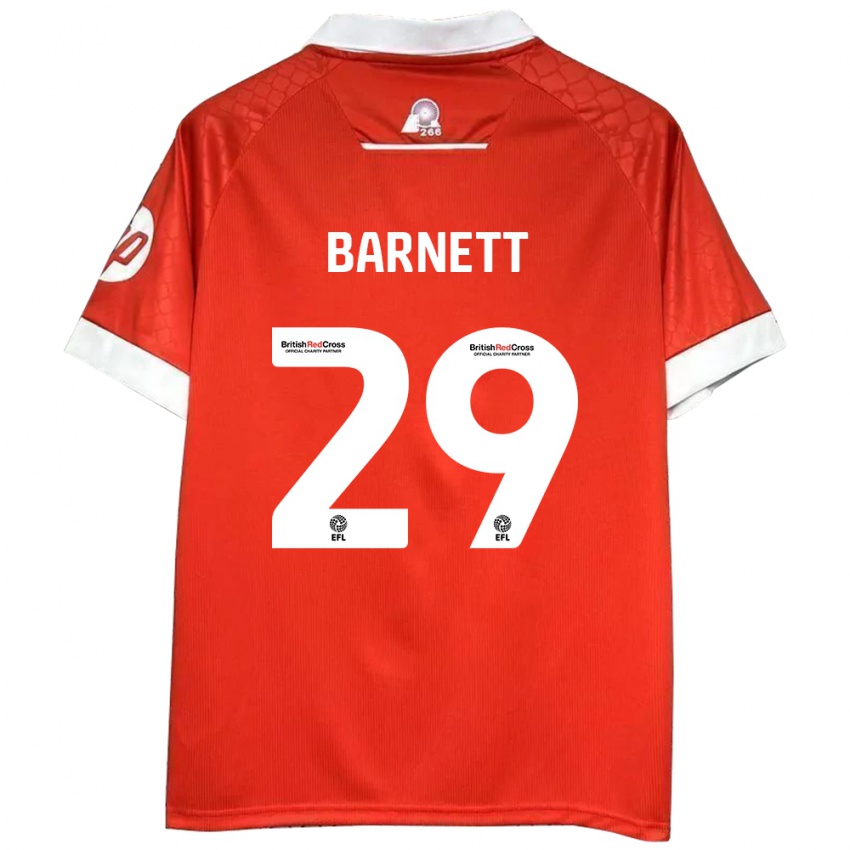 Børn Ryan Barnett #29 Rød Hvid Hjemmebane Spillertrøjer 2024/25 Trøje T-Shirt