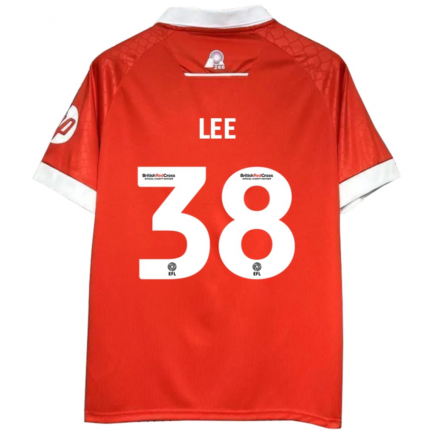 Børn Elliot Lee #38 Rød Hvid Hjemmebane Spillertrøjer 2024/25 Trøje T-Shirt