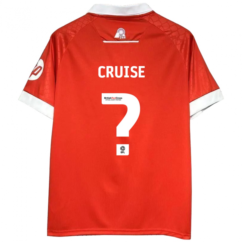 Børn George Cruise #0 Rød Hvid Hjemmebane Spillertrøjer 2024/25 Trøje T-Shirt