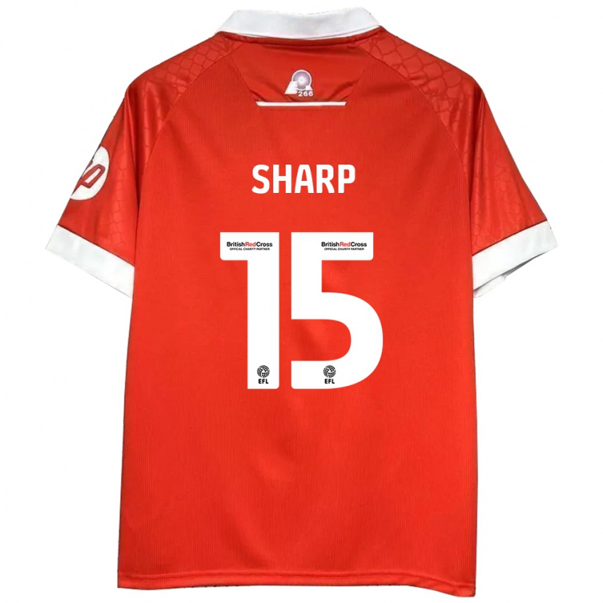 Børn Katie Sharp #15 Rød Hvid Hjemmebane Spillertrøjer 2024/25 Trøje T-Shirt