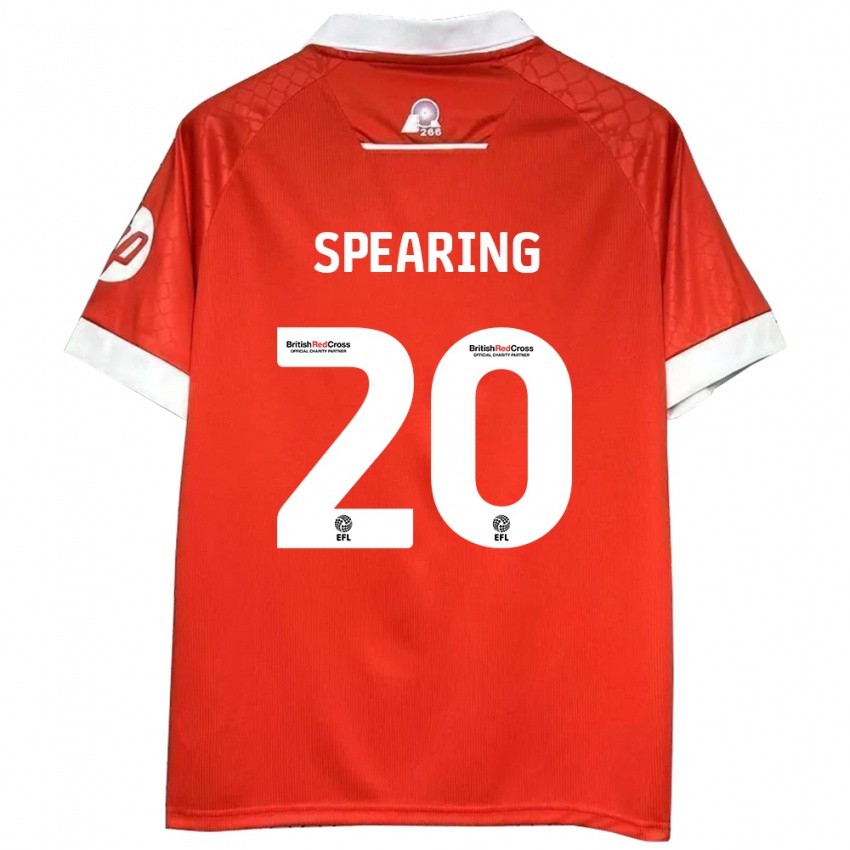 Børn Natasha Spearing #20 Rød Hvid Hjemmebane Spillertrøjer 2024/25 Trøje T-Shirt