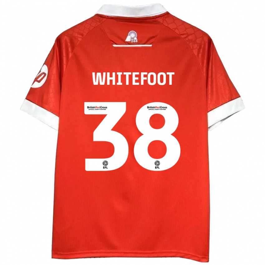 Børn Lily Whitefoot #38 Rød Hvid Hjemmebane Spillertrøjer 2024/25 Trøje T-Shirt