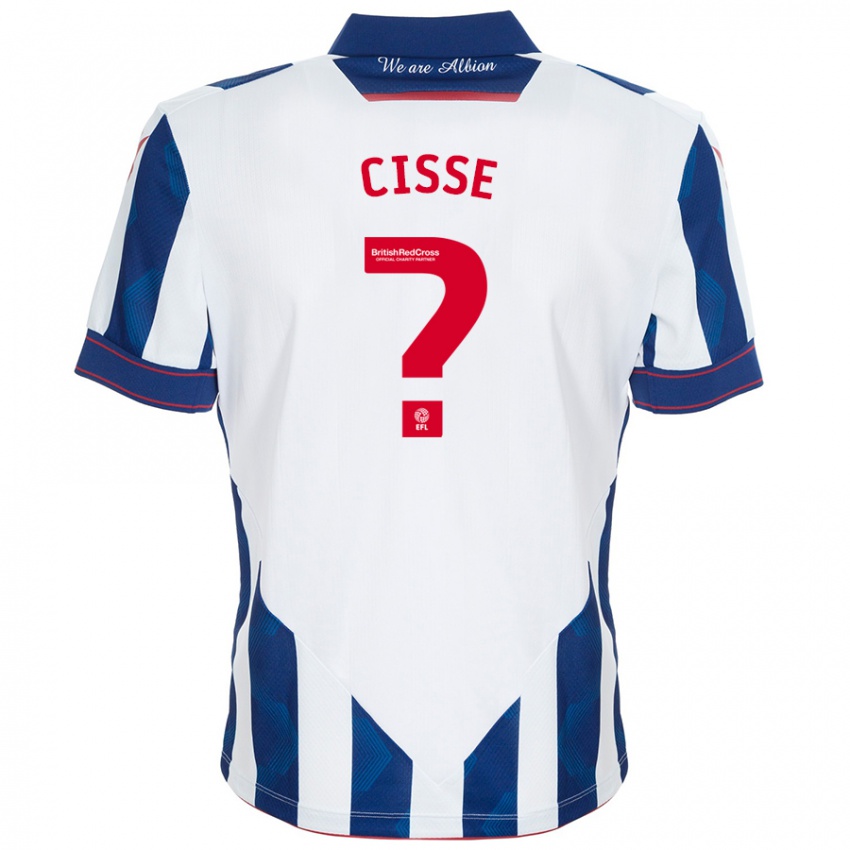 Børn Ben Cisse #0 Hvid Mørkeblå Hjemmebane Spillertrøjer 2024/25 Trøje T-Shirt