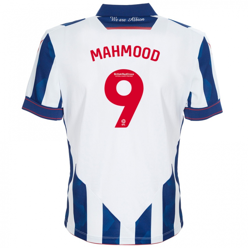 Børn Mariam Mahmood #9 Hvid Mørkeblå Hjemmebane Spillertrøjer 2024/25 Trøje T-Shirt