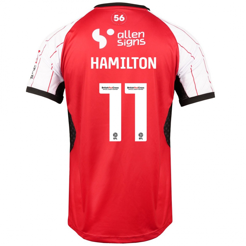 Børn Ethan Hamilton #11 Hvid Hjemmebane Spillertrøjer 2024/25 Trøje T-Shirt