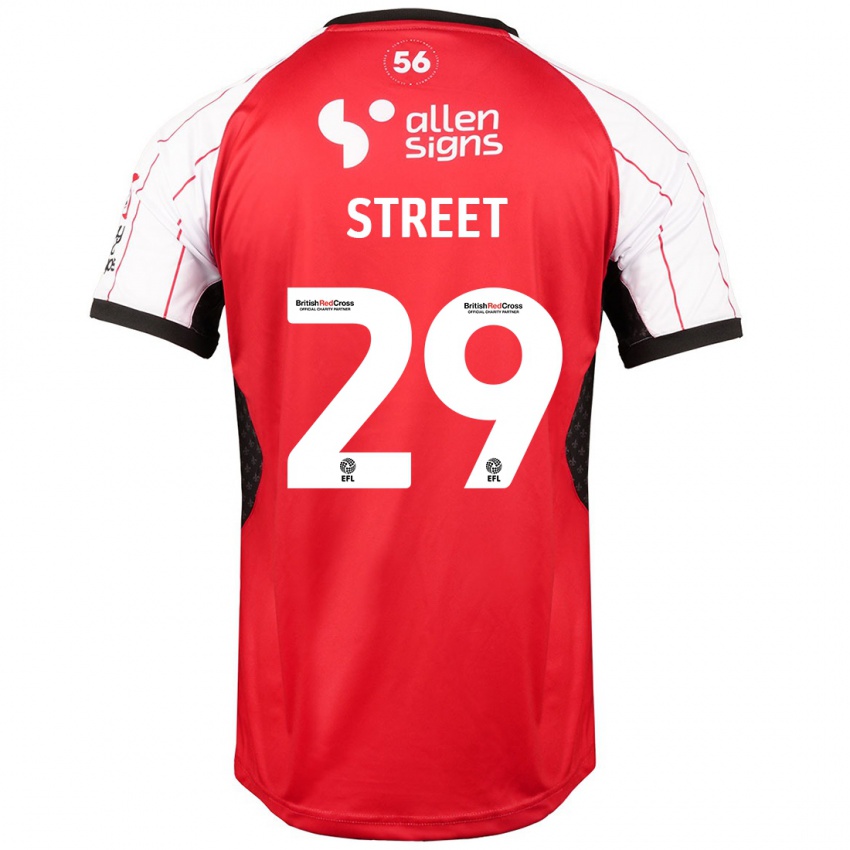 Børn Robert Street #29 Hvid Hjemmebane Spillertrøjer 2024/25 Trøje T-Shirt