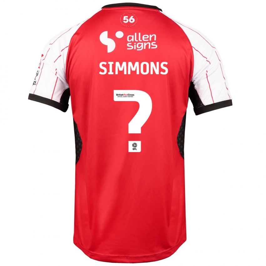 Børn Noah Simmons #0 Hvid Hjemmebane Spillertrøjer 2024/25 Trøje T-Shirt