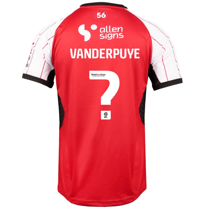 Børn Daniel Vanderpuye #0 Hvid Hjemmebane Spillertrøjer 2024/25 Trøje T-Shirt