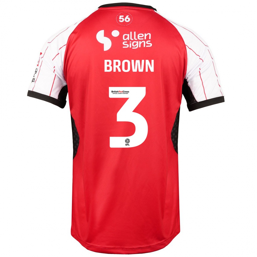 Børn Jaden Brown #3 Hvid Hjemmebane Spillertrøjer 2024/25 Trøje T-Shirt