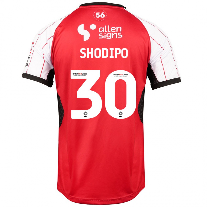 Børn Olamide Shodipo #30 Hvid Hjemmebane Spillertrøjer 2024/25 Trøje T-Shirt