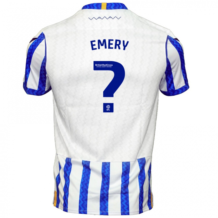 Børn Joe Emery #0 Blå Hvid Hjemmebane Spillertrøjer 2024/25 Trøje T-Shirt