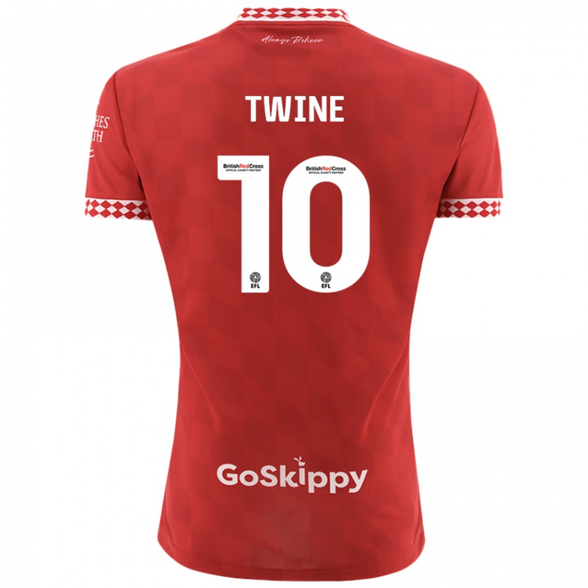 Børn Scott Twine #10 Rød Hjemmebane Spillertrøjer 2024/25 Trøje T-Shirt