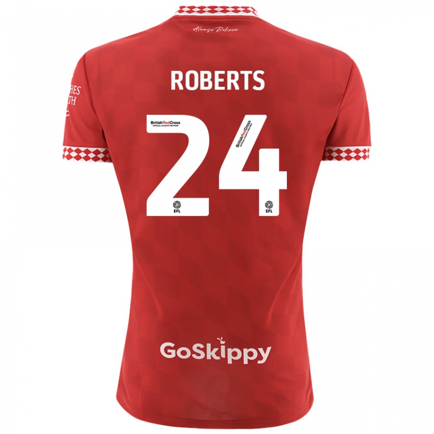 Børn Haydon Roberts #24 Rød Hjemmebane Spillertrøjer 2024/25 Trøje T-Shirt