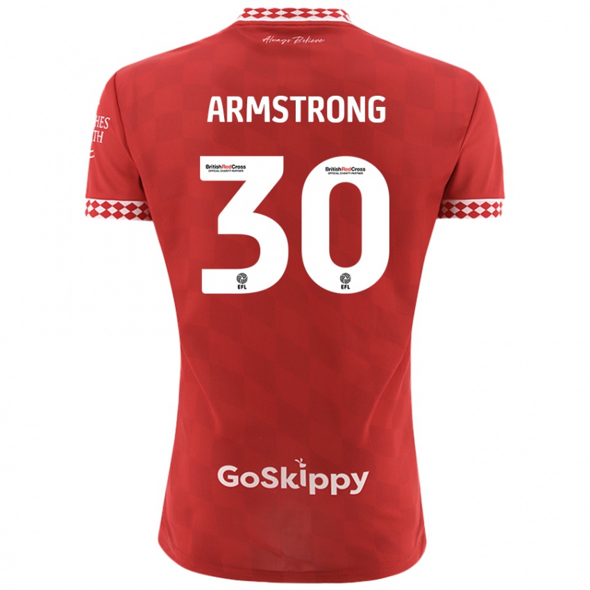 Børn Sinclair Armstrong #30 Rød Hjemmebane Spillertrøjer 2024/25 Trøje T-Shirt