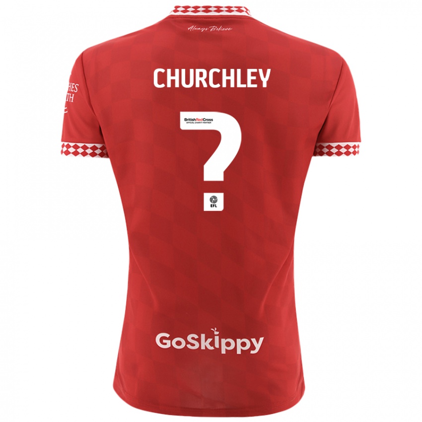 Børn Kai Churchley #0 Rød Hjemmebane Spillertrøjer 2024/25 Trøje T-Shirt