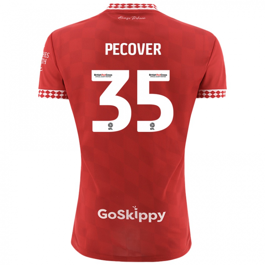 Børn Leo Pecover #35 Rød Hjemmebane Spillertrøjer 2024/25 Trøje T-Shirt