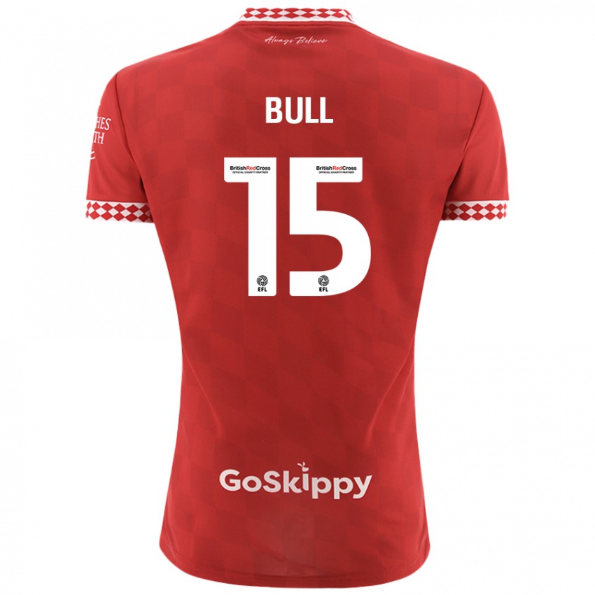 Børn Jasmine Bull #15 Rød Hjemmebane Spillertrøjer 2024/25 Trøje T-Shirt