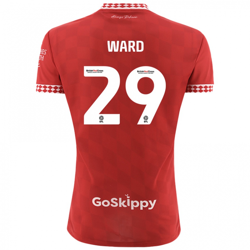 Børn Mari Ward #29 Rød Hjemmebane Spillertrøjer 2024/25 Trøje T-Shirt