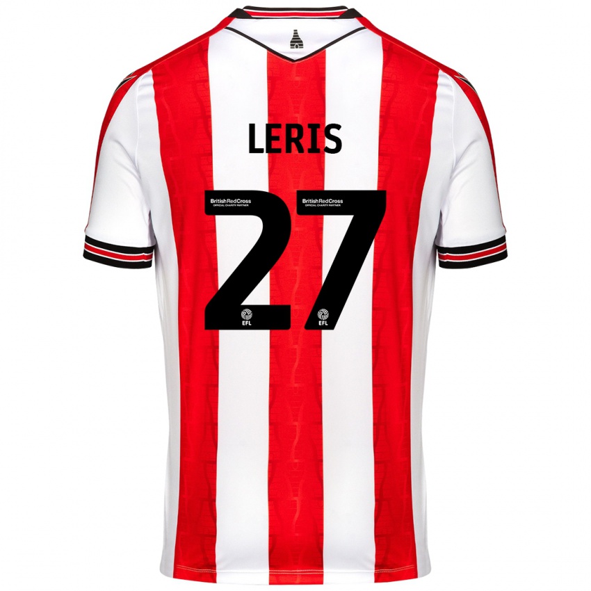 Børn Mehdi Léris #27 Rød Hvid Hjemmebane Spillertrøjer 2024/25 Trøje T-Shirt