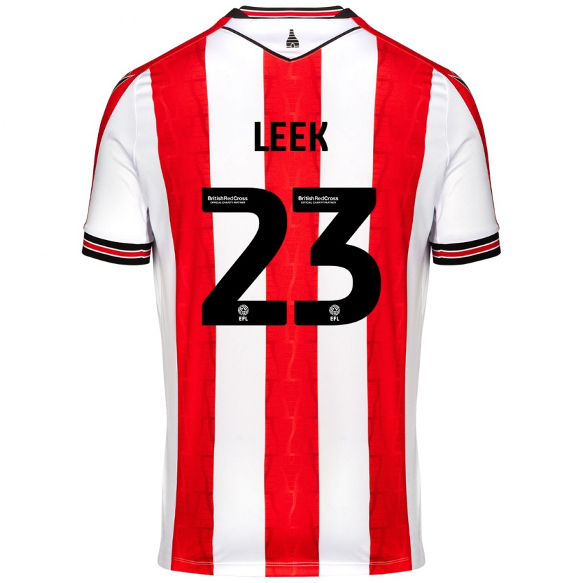 Børn Ellie Leek #23 Rød Hvid Hjemmebane Spillertrøjer 2024/25 Trøje T-Shirt