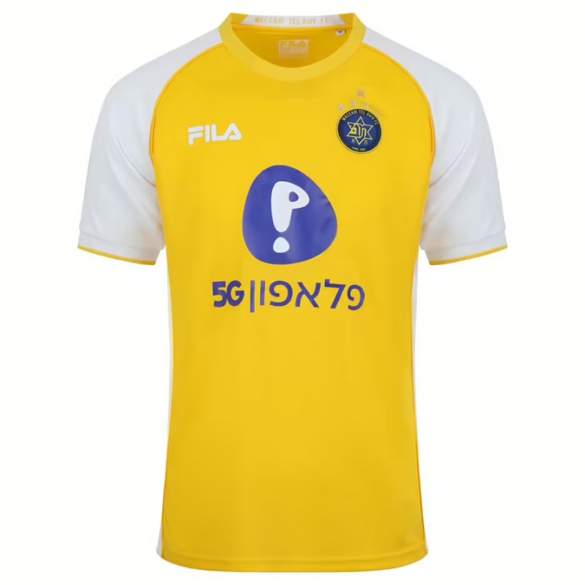 Børn Sagiv Jehezkel #29 Gul Hvid Hjemmebane Spillertrøjer 2024/25 Trøje T-Shirt