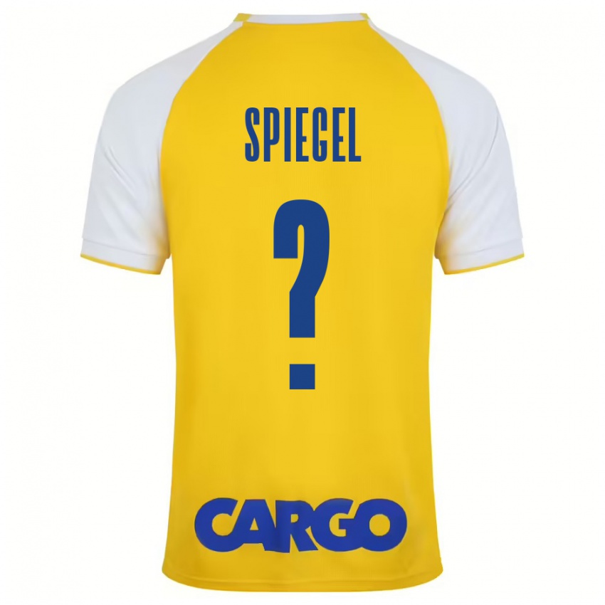 Børn Liran Spiegel #0 Gul Hvid Hjemmebane Spillertrøjer 2024/25 Trøje T-Shirt