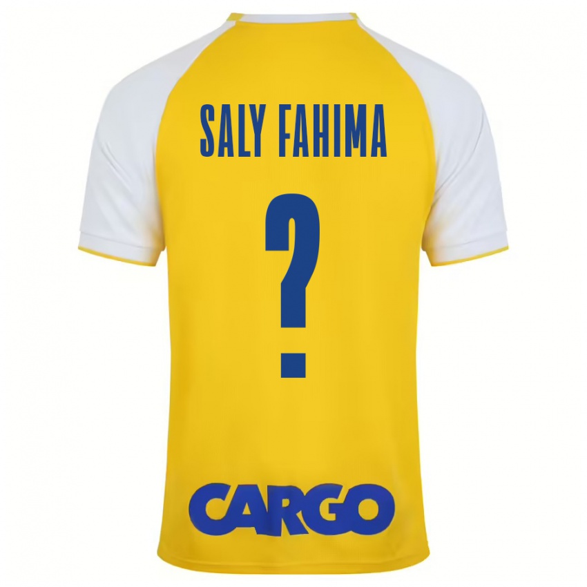 Børn Israel Saly Fahima #0 Gul Hvid Hjemmebane Spillertrøjer 2024/25 Trøje T-Shirt