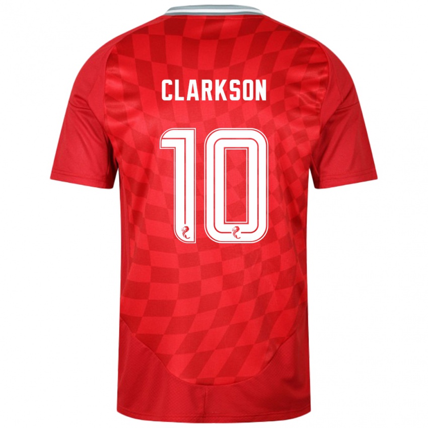 Børn Leighton Clarkson #10 Rød Hjemmebane Spillertrøjer 2024/25 Trøje T-Shirt