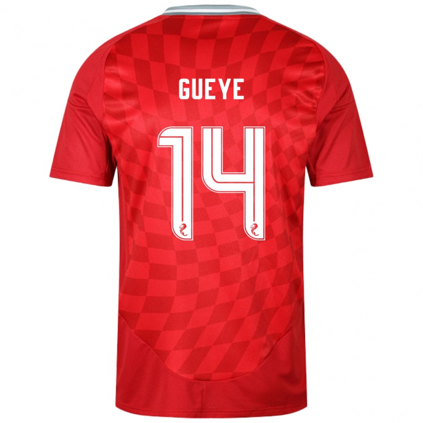 Børn Pape Habib Gueye #14 Rød Hjemmebane Spillertrøjer 2024/25 Trøje T-Shirt