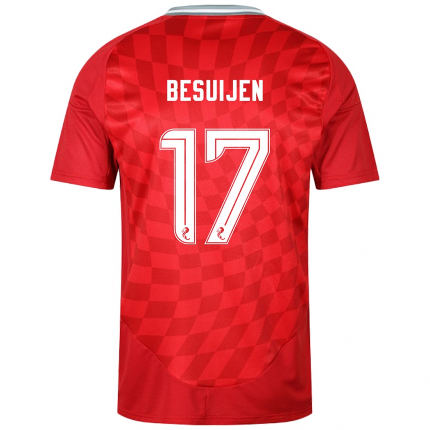 Børn Vicente Besuijen #17 Rød Hjemmebane Spillertrøjer 2024/25 Trøje T-Shirt