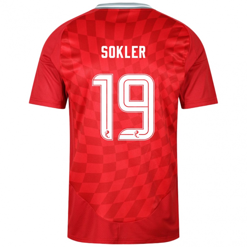 Børn Ester Sokler #19 Rød Hjemmebane Spillertrøjer 2024/25 Trøje T-Shirt