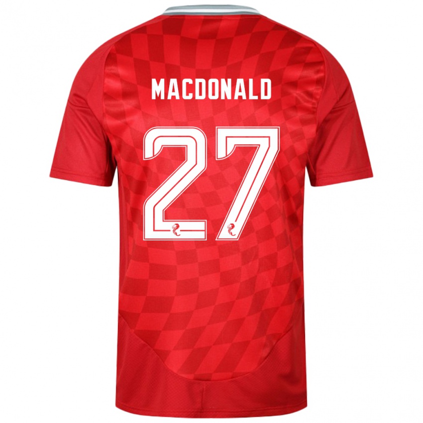 Børn Angus Macdonald #27 Rød Hjemmebane Spillertrøjer 2024/25 Trøje T-Shirt