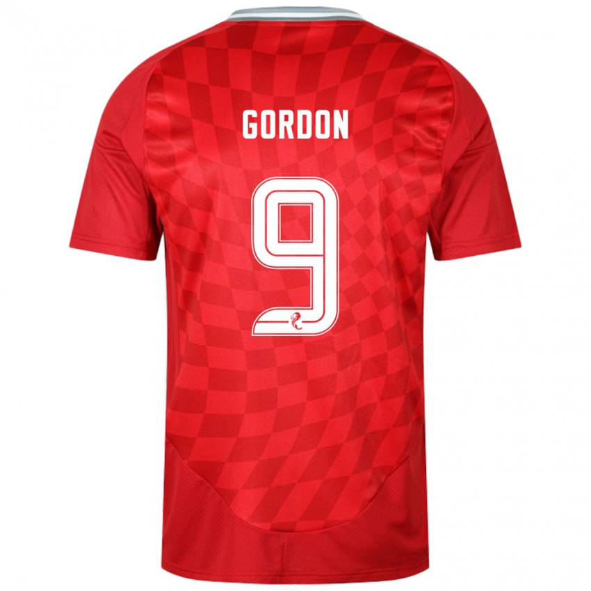 Børn Lauren Gordon #9 Rød Hjemmebane Spillertrøjer 2024/25 Trøje T-Shirt