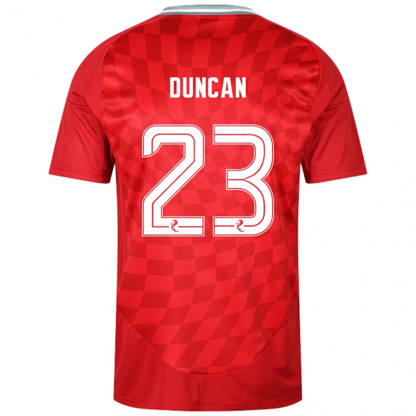 Børn Ryan Duncan #23 Rød Hjemmebane Spillertrøjer 2024/25 Trøje T-Shirt